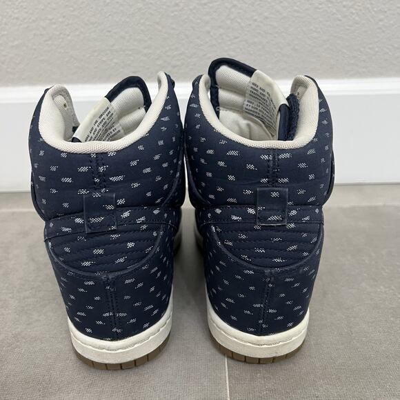 Nike Dunk Sky Hi Womens 10 Hidden Wedge Obsidian Gum Bottom Shoes 543258-400 - Picture 2 of 5